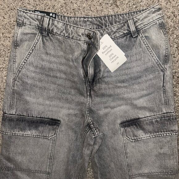 H&M Gray Cargo Jeans size 6 nwt - Picture 4 of 8